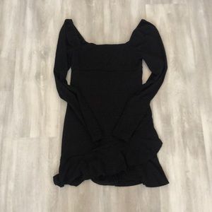 BLACK MINI LONG SLEEVE DRESS